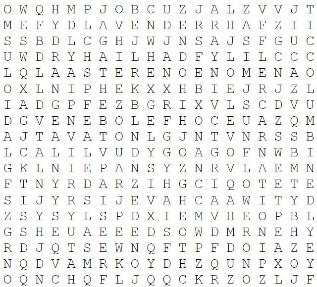 Flowers Word Search Challenge 2 – One Puzzle Per Day