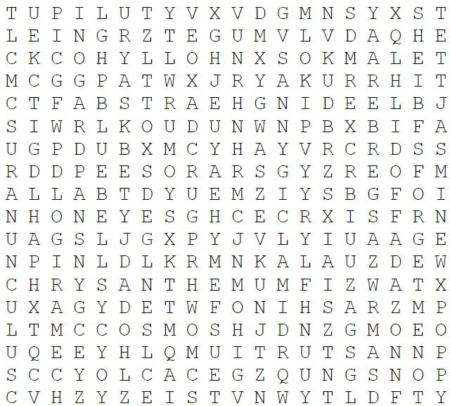 Flowers Word Search Challenge – One Puzzle Per Day